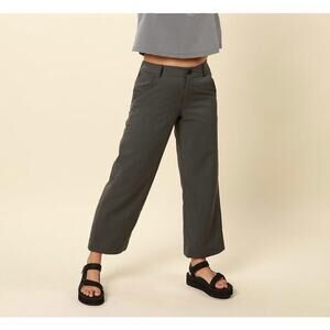 Wayre New Jetsetter Stretch Trouser Wide Leg Crop Fit High Rise Dark Gray Size 6